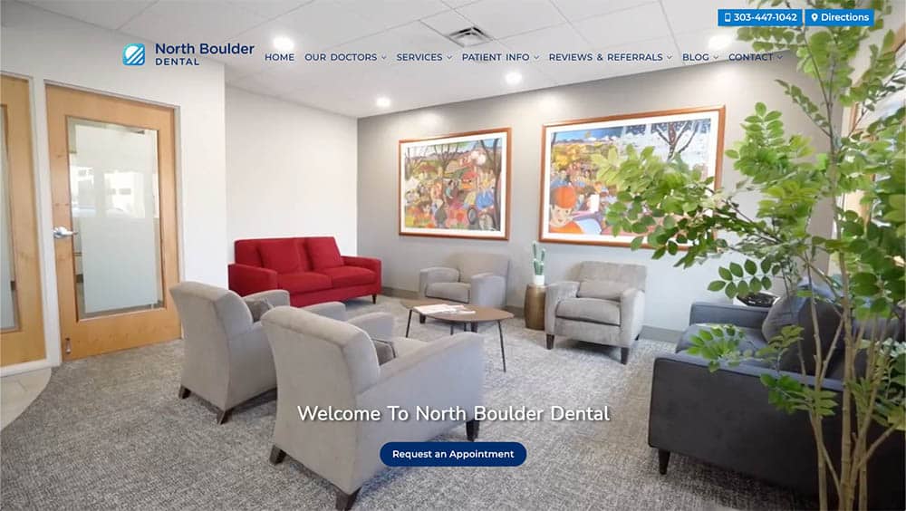 North Boulder Dental - Website design for a dentist in Boulder, CO