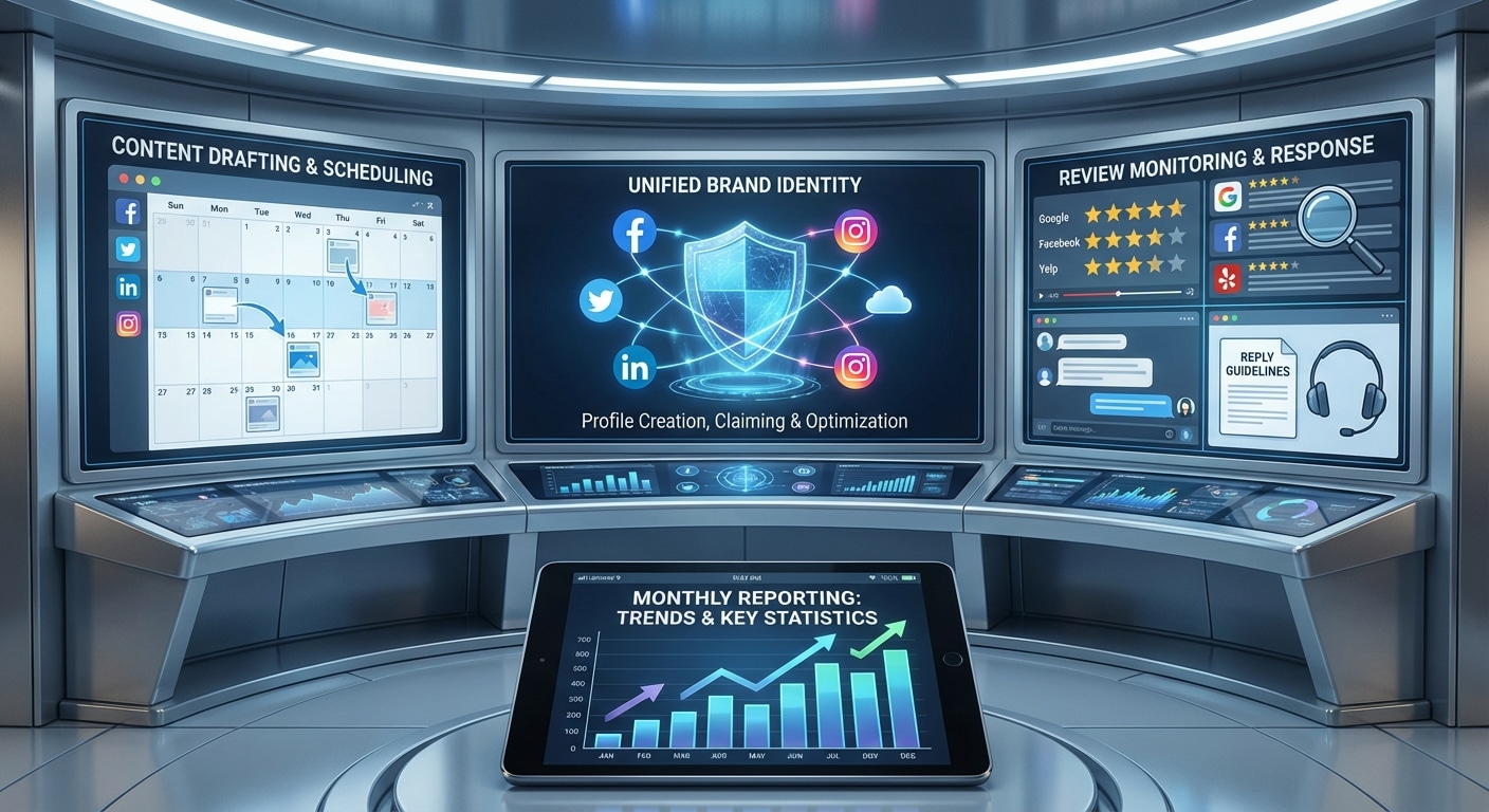 Social media marketing info graphic